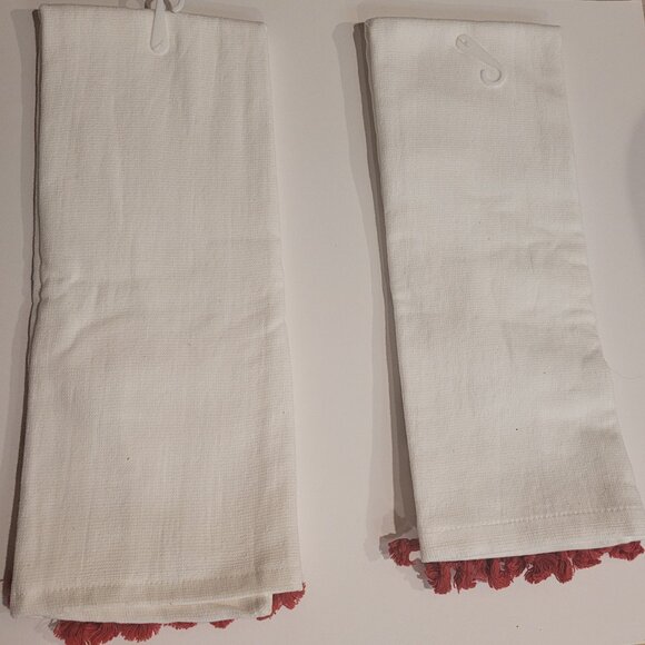 NWT Maker's Holiday Gnome Kitchen Hand Towels White and Red 16 x 28 in - Picture 2 of 5